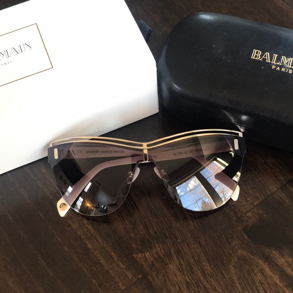 Balmain Accessories - Balmain Bronze Cat Eye Shield Sunglasses